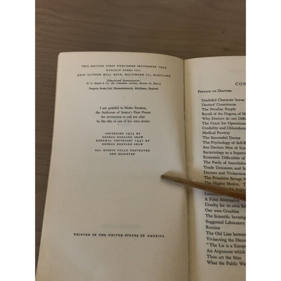 The Doctor's Dilemma by Bernard Shaw VTG 1954 Paperback Book - Picture 4 of 4